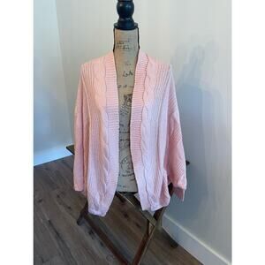 Military Hippie Pink Slouch Batwing Sweater Cardigan One Size
